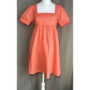 Wild Fable Puff Sleeve Short Sleeve Dress Size XS Peach Orange